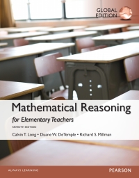 Cover image: Mathematical Reasoning for Elementary Teachers, Global Edition 7th edition 9781292062365