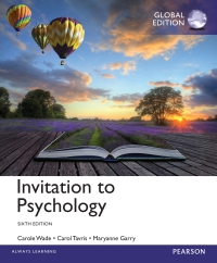 Titelbild: Invitation to Psychology Global Edition 6th edition 9781292056562