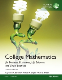 Cover image: College Math for Business, Economics, Life Sciences & Social Sciences, Global Edition 13th edition 9781292057668
