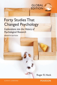 Cover image: Forty Studies that Changed Psychology, Global Edition 7th edition 9781292070964