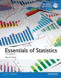 Cover image: Essentials of Statistics, Global Edition 5th edition 9781292058764