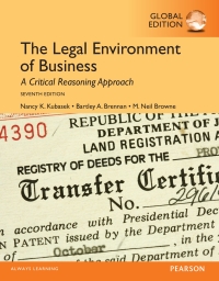 Imagen de portada: The Legal Environment of Business PDF eBook, Global Edition 7th edition 9781292060156