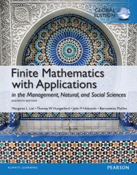 Cover image: Finite Mathematics with Applications In the Management, Natural, and Social Sciences, Global Edition 11th edition 9781292058634