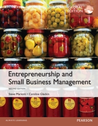 Cover image: Entrepreneurship and Small Business Management, Global Edition 2nd edition 9781292078670