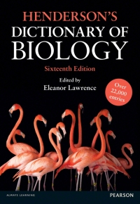 Imagen de portada: Henderson's Dictionary of Biology 16th edition 9781292086071