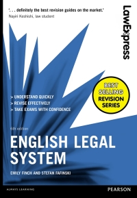 Cover image: Law Express: English Legal System 6th edition 9781292086873