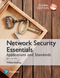 Imagen de portada: Network Security Essentials: Applications and Standards, Global Edition 6th edition 9781292154855