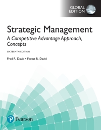 Cover image: Strategic Management: A Competitive Advantage Approach, Concepts, Global Edition 16th edition 9781292164977