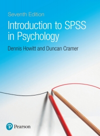 Cover image: Introduction to SPSS in Psychology 7th edition 9781292186665