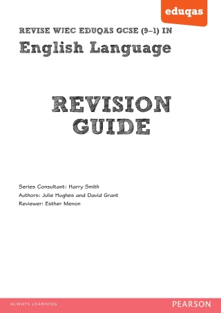 Omslagafbeelding: REVISE WJEC Eduqas GCSE in English Language Revision Guide 1st edition 9781447988106
