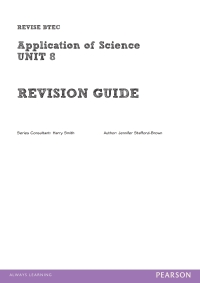 Cover image: BTEC First Applied Science Revision Guide Unit 8 Library Edition 1st edition 9781446902837