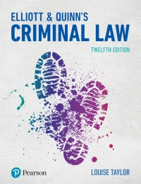 Cover image: Elliott & Quinn's Criminal Law, Enhanced 12th edition 9781292208480