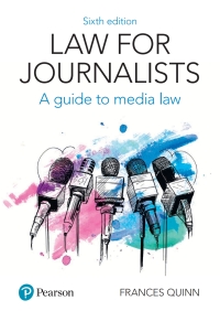 Imagen de portada: Law for Journalists 6th edition 9781292208596