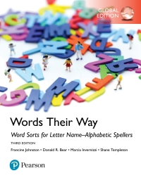 Imagen de portada: Words Their Way: Word Sorts for Words Their Way: Word Sorts for Letter Name-Alphabetic Spellers, Global Edition 3rd edition 9781292222974
