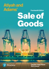 Cover image: Atiyah and Adams' Sale of Goods 14th edition 9781292251028