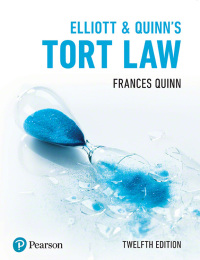 Cover image: Elliott & Quinn's Tort Law 12th edition 9781292251448