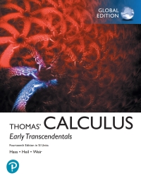 Imagen de portada: Thomas' Calculus: Early Transcendentals, SI Units, Global Edition 14th edition 9781292253114