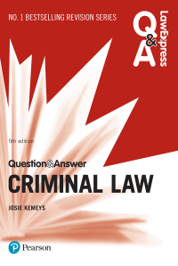 Cover image: Law Express Question and Answer: Criminal Law 5th edition 9781292259079