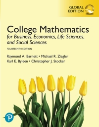 Cover image: College Mathematics for Business, Economics, Life Sciences, and Social Sciences, Global Edition 14th edition 9781292270494