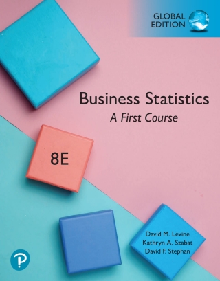 Cover image: Business Statistics: A First Course, Global Edition 8th edition 9781292320366