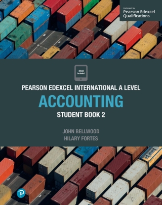 Cover image: Pearson Edexcel International A Level Accounting Student Book 1st edition 9781292274591
