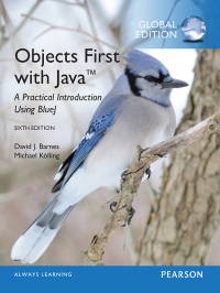 Imagen de portada: Objects First with Java: A Practical Introduction Using BlueJ, Global Edition 6th edition 9781292159041