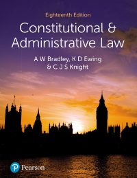 Cover image: Constitutional and Administrative Law 18th edition 9781292402772