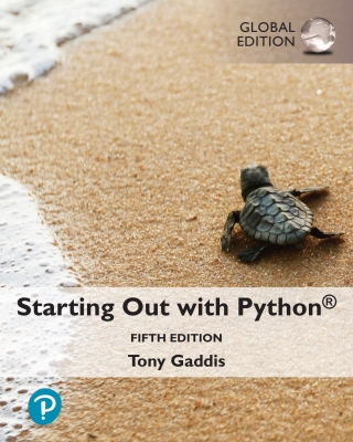 Cover image: Starting Out with Python, Global Edition 5th edition 9781292408637