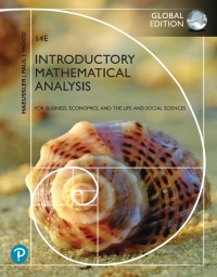 Cover image: Introductory Mathematical Analysis for Business, Economics, and the Life and Social Sciences, Global Edition 14th edition 9781292413020