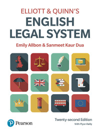 Cover image: Elliott & Quinn's English Legal System 22nd edition 9781292439013