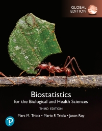 Cover image: Biostatistics for the Biological and Health Sciences, Global Edition 3rd edition 9781292452012