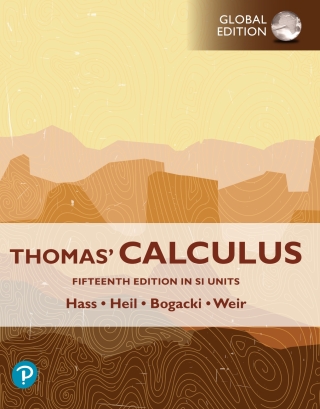 Cover image: Thomas' Calculus, SI Units 15th edition 9781292459677