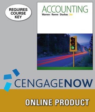 Cover image: CengageNOW for Warren/Reeve/Duchac's Accounting, 26th Edition, [Instant Access], 2 terms 26th edition 9781305113480