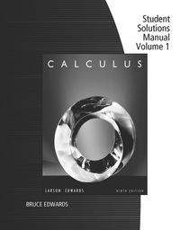 Cover image: Student Solutions Manual, Volume 1 ( Chapters P-11) for Larson/Edwards' Calculus 9th edition 9780547213095