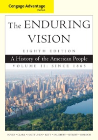 Cover image: Cengage Advantage Series: The Enduring Vision: A History of the American People, Volume II 8th edition 9781285193403