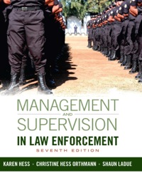 Cover image: Management and Supervision in Law Enforcement 7th edition 9781305543317