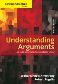 Cover image: Cengage Advantage Books: Understanding Arguments: An Introduction to Informal Logic 9th edition 9781305226739