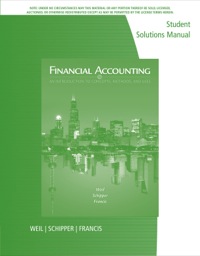 Cover image: Student Solutions Manual for Weil/Schipper/Francis' Financial Accounting: An Introduction to Concepts, Methods and Uses 14th edition 9781133591023