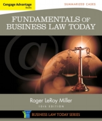 Cover image: MindTap Business Law for Miller's Cengage Advantage Books: Fundamentals of Business Law Today: Summarized Cases, 10th Edition, [Instant Access], 2 terms (12 months) 10th edition 9781305264007