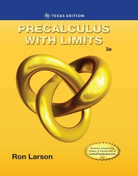 Cover image: Precalculus with Limits, Texas Edition 3rd edition 9780357160633