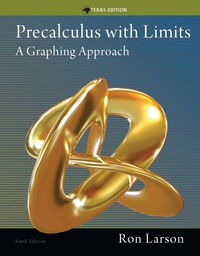Cover image: Precalculus with Limits: A Graphing Approach, Texas Edition 6th edition 9781285867717