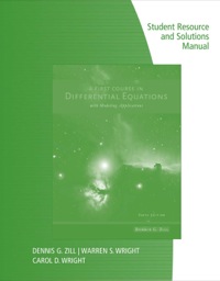 Cover image: Student Resource with Solutions Manual for Zill's A First Course in Differential Equations with Modeling Applications 10th edition 9781133491927
