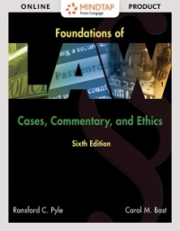 Cover image: MindTap Paralegal for Pyle/Bast's Foundations of Law: Cases, Commentary and Ethics, 6th Edition, [Instant Access], 1 term (6 months) 6th edition 9781305505025