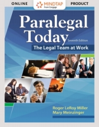 Cover image: MindTap Paralegal for Miller/Meinzinger's Paralegal Today: The Legal Team at Work, 7th Edition, [Instant Access], 1 term (6 months) 7th edition 9781305506107