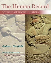 Cover image: The Human Record: Sources of Global History, Volume I: To 1500 8th edition 9781285870236