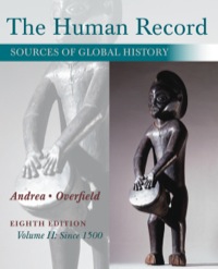 Cover image: The Human Record: Sources of Global History, Volume II: Since 1500 8th edition 9781285870243