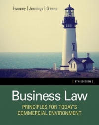 Cover image: MindTap Business Law for Twomey/Jennings/Greene's Business Law: Principles for Today's Commercial Environment, 5th Edition, [Instant Access], 1 term (6 months) 5th edition 9781305630819