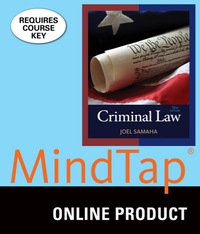 Cover image: MindTap Criminal Justice for Samaha's Criminal Law, 12th Edition, [Instant Access], 1 term (6 months) 12th edition 9781305639904