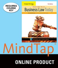 Cover image: MindTap Business Law for Miller's Cengage Advantage Books: Business Law Today, The Essentials: Text and Summarized Cases, 11th Edition, [Instant Access], 1 term (6 months) 11th edition 9781305644250