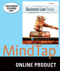 Cover image: MindTap Business Law for Miller's Business Law Today, Standard: Text & Summarized Cases, 11th Edition, [Instant Access], 2 terms (12 months) 11th edition 9781305644588